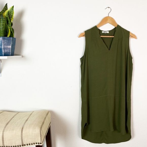 Madewell Dresses & Skirts - Madewell Olive Green Slip on Dress